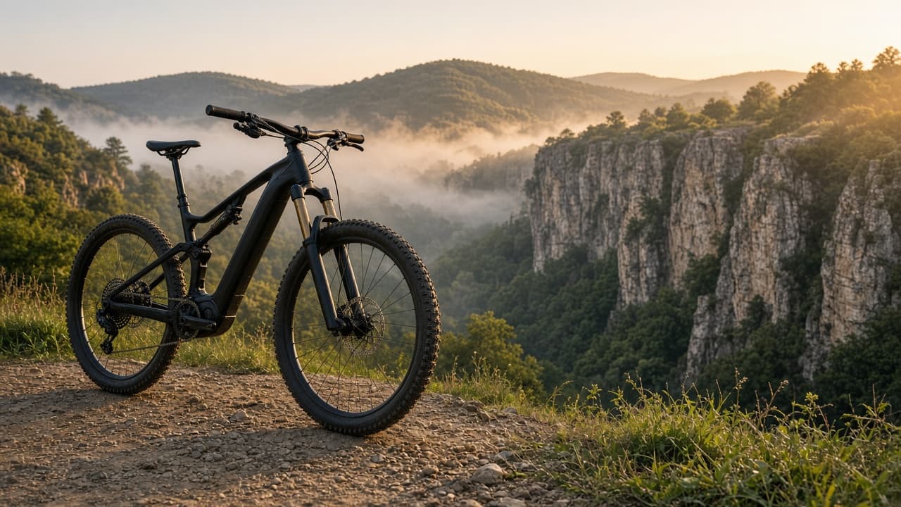 E-bike on a trail near Turda